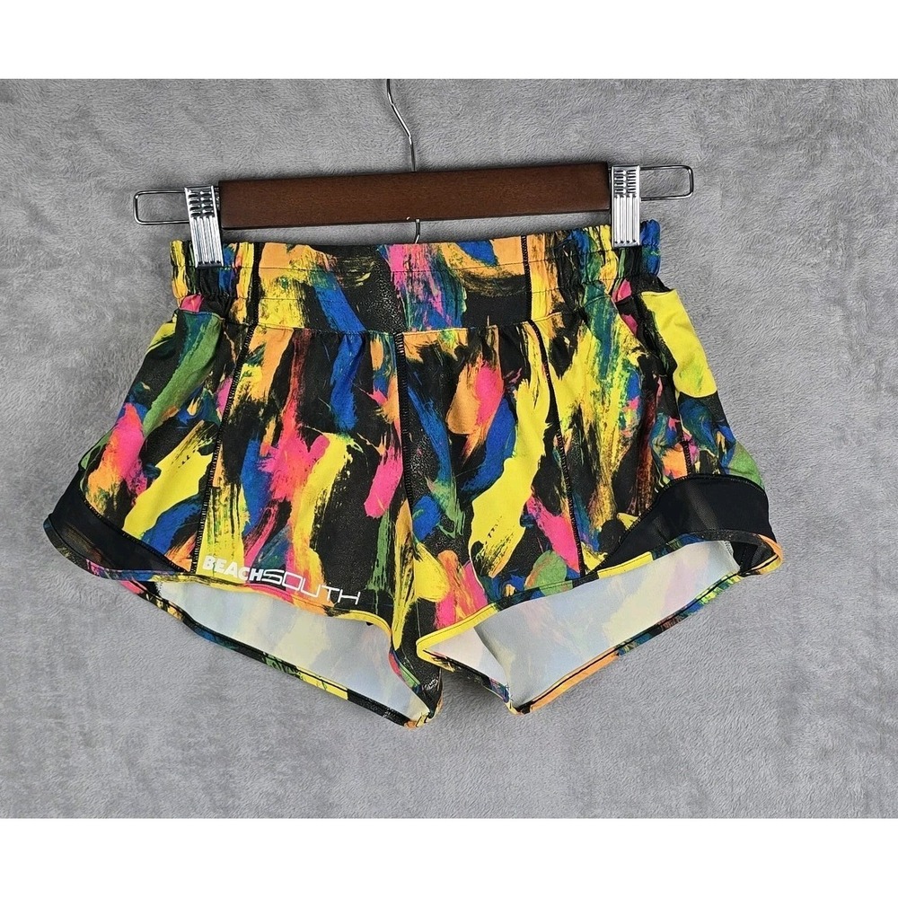 Lululemon Hotty Hot Shorts Undertone Black Multi Size 4 Running Shorts Active